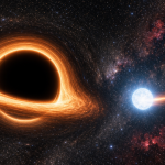 Concept : l'etoile S301 file a 8 pourcents de la vitesse de la lumiere en frôlant Sagittarius A*, le trou noir supermassif du centre de la Voie lactée