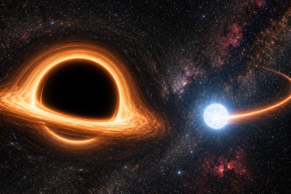 Concept : l'etoile S301 file a 8 pourcents de la vitesse de la lumiere en frôlant Sagittarius A*, le trou noir supermassif du centre de la Voie lactée