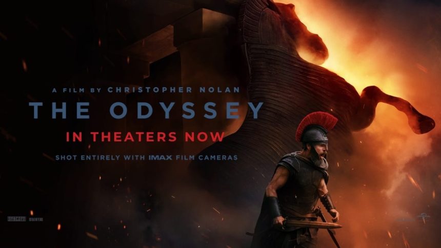 Affiche officielle de The Odyssey, le film de Christopher Nolan avec Matt Damon, franchissant le milliard