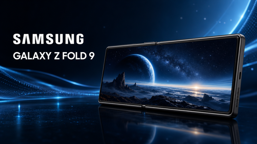 Samsung Galaxy Z Fold 9, rendu concept d'un pliable grand format optimisé pour la vidéo