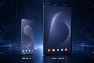Samsung Galaxy S26 FE et Galaxy Tab S12, rendu concept