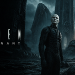 Key art concept Alien Covenant, l'androïde David contemplant des ruines alien