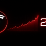 Concept : logo Tesla et figure 20 % sur fond sombre, Musk porte son pouvoir de vote chez Tesla à près de 20 %