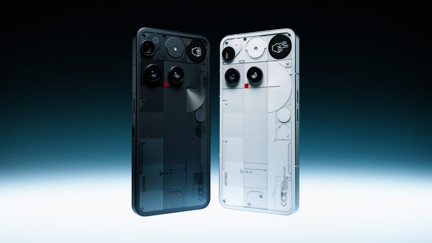 Nothing Phone 3, smartphone officiel au dos transparent avec interface Glyph