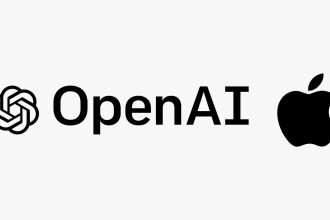 Logos officiels OpenAI et Apple, côte à côte