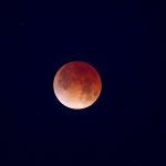 Photo NASA de la Lune rouge en éclipse lunaire, astronomie