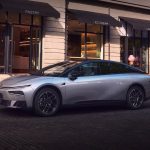 XPeng P7+, berline électrique, image officielle du constructeur