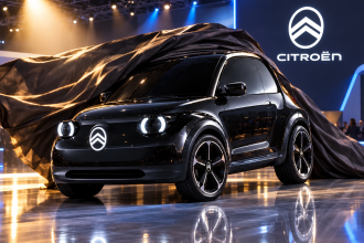 Citroën 2 CV concept : le teasing officiel du Mondial de l'Auto 2026, voiture concept néo-rétro sous bâche qui se révèle