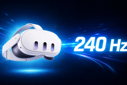 Meta Quest 3, casque de réalité virtuelle avec le refresh à 240 Hz, rendu concept