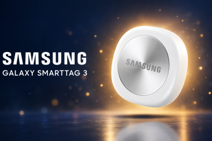 Samsung Galaxy SmartTag 3, rendu du design squircle en blanc
