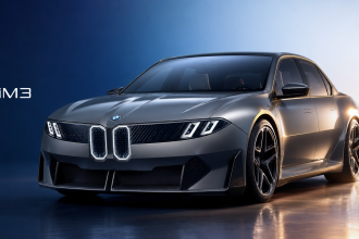 Rendu concept de la BMW iM3 électrique, prototype M3 100% électrique en style Neue Klasse