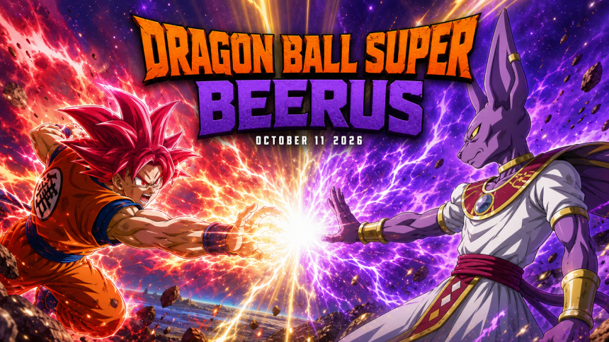 Key art concept du clash Goku vs Beerus pour le remaster Dragon Ball Super: Beerus, lancement le 11 octobre 2026