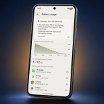 Google Pixel 10 et 11 : écran Battery usage avec le résumé généré par IA de la consommation batterie (AI Core), concept