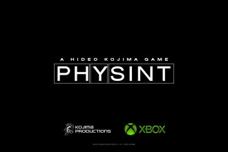 PHYSINT de Hideo Kojima, désormais édité par Xbox, carton officiel Microsoft avec les logos Kojima Productions et Xbox