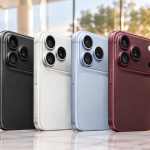 iPhone 18 Pro sur un comptoir Apple Store le jour du lancement en magasin, rendu éditorial
