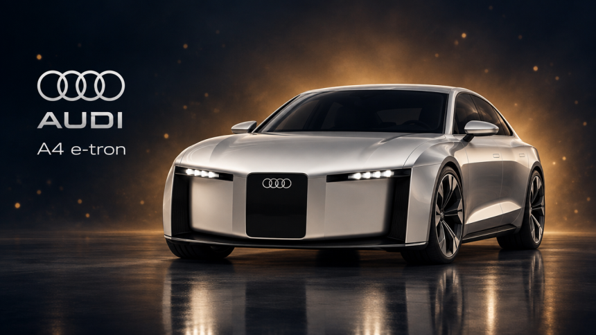 Audi A4 e-tron, berline électrique, rendu concept