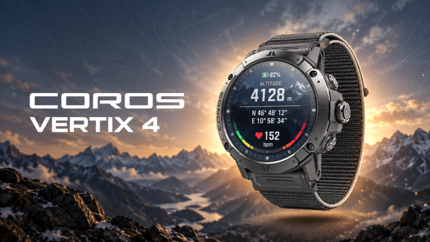 Coros Vertix 4, rendu concept de la montre GPS d'aventure
