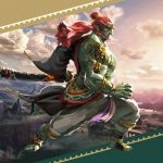 Key art officiel de Ganondorf, roi démon de The Legend of Zelda: Tears of the Kingdom, dans une pose de héros guerrier
