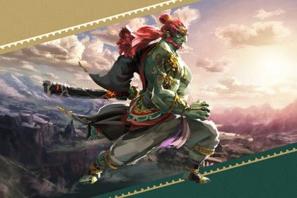 Key art officiel de Ganondorf, roi démon de The Legend of Zelda: Tears of the Kingdom, dans une pose de héros guerrier
