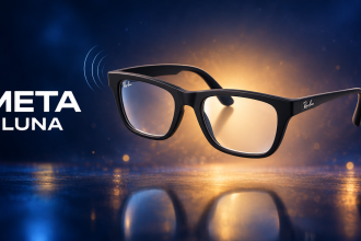 Rendu concept des lunettes connectées Meta Luna sans caméra, présentées au Meta Connect 2026