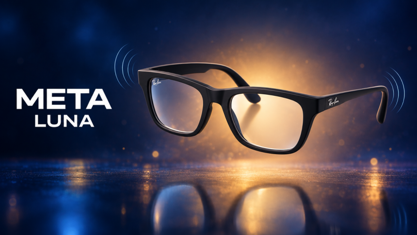Rendu concept des lunettes connectées Meta Luna sans caméra, présentées au Meta Connect 2026