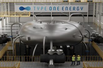 Rendu conceptuel du stellarator Infinity One de Type One Energy, première centrale à fusion nucléaire commerciale aux États-Unis