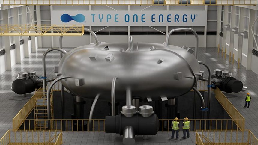 Rendu conceptuel du stellarator Infinity One de Type One Energy, première centrale à fusion nucléaire commerciale aux États-Unis