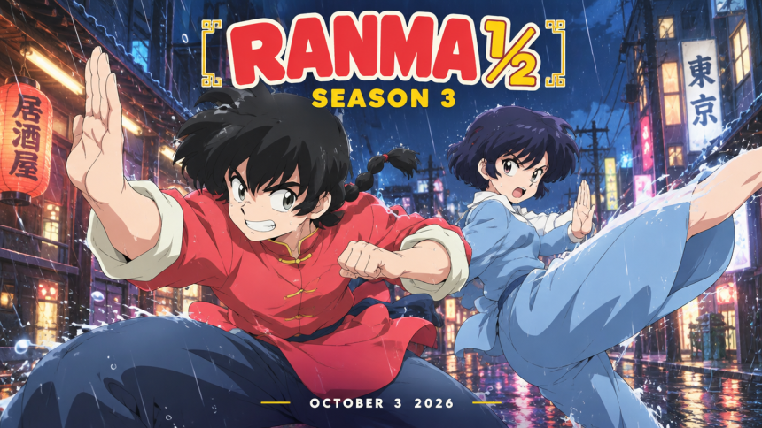 Ranma ½ saison 3 sur Netflix, key art animé