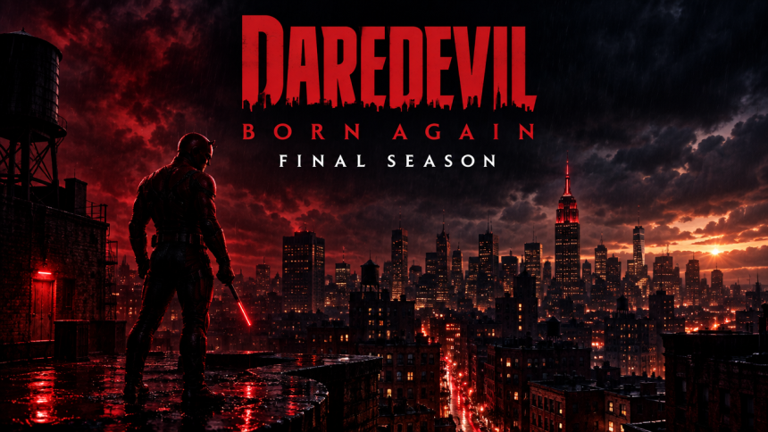 Daredevil: Born Again, key art de la saison 3 finale sur Disney+ en 2027