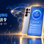 Samsung Galaxy S26 avec l'écran de mise à jour One UI 9 sous Android 17, déploiement OTA vers l'Europe, le Canada et l'Inde, visuel concept