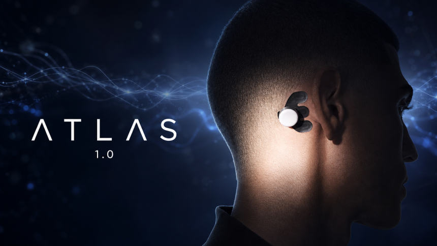 Atlas 1.0, le wearable EEG posé derrière l'oreille qui suit l'activité cérébrale en continu