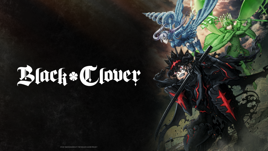 Nouveau visuel officiel de Black Clover saison 2, Asta en Union Démoniaque face à la Triade Noire