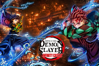 Demon Slayer: Kimetsu no Yaiba The Movie: Infinity Castle — clef art officielle du film, en streaming sur Hulu et Disney+ le 28 septembre