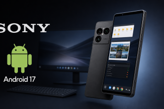 Sony Xperia 1 VIII sous Android 17, mode Desktop
