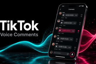 TikTok Voice Comments, fil de commentaires vocaux sur smartphone