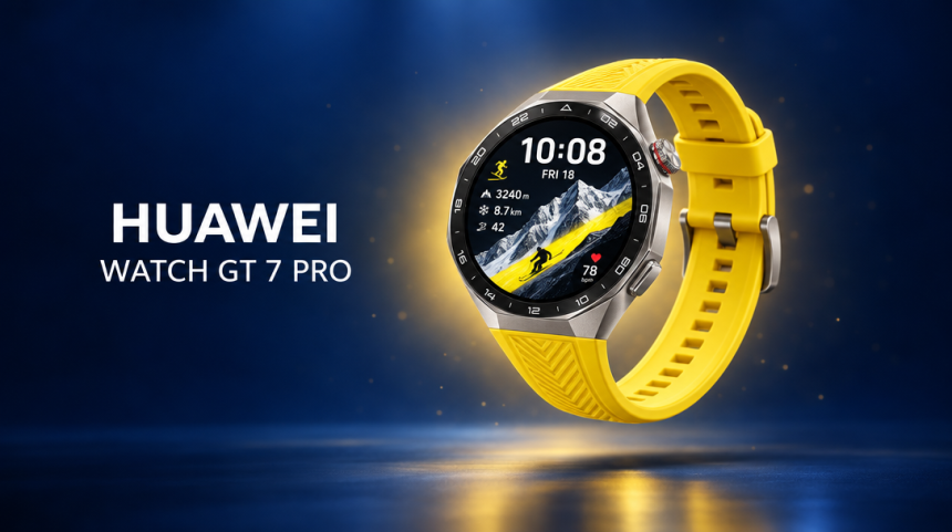 Huawei Watch GT 7 Pro version Jaune Titane, test outdoor