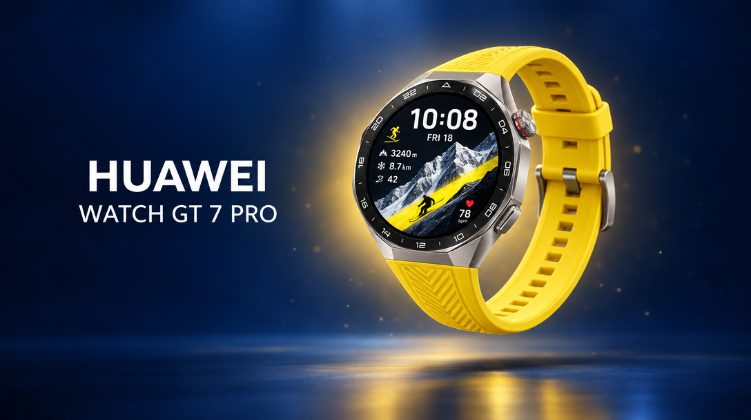 Huawei Watch GT 7 Pro version Jaune Titane, test outdoor