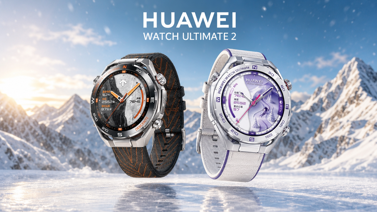 Huawei dévoile ses éditions Watch Ultimate 2 Snow White et Descente, conçues pour les sports d'hiver