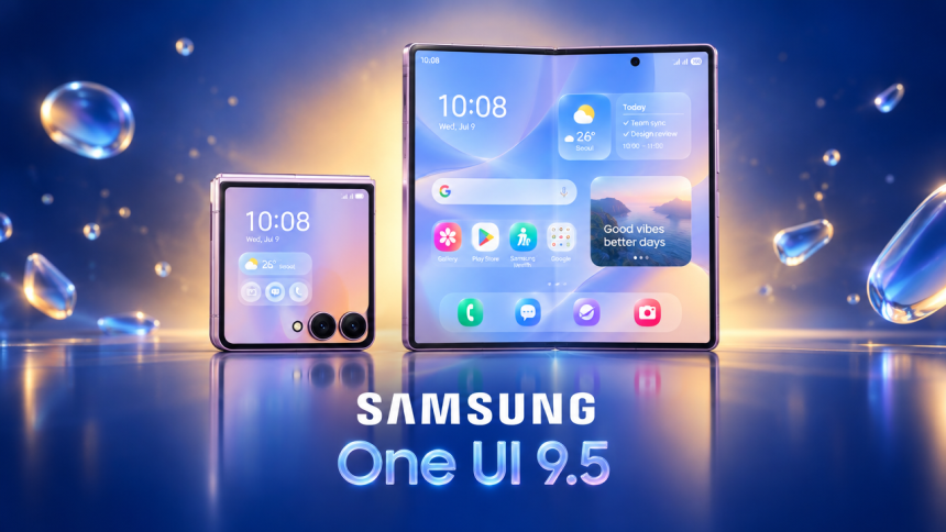 Samsung Galaxy Z Fold 8 et Flip 8 avec l'interface One UI 9.5, visuel concept