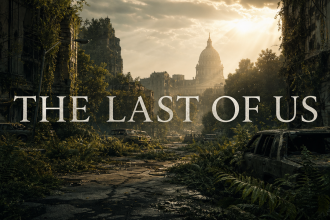 The Last of Us HBO, ville envahie par la végétation, affiche concept de la saison 3