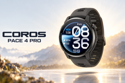 Coros Pace 4 Pro, rendu hero de la montre GPS running en titane