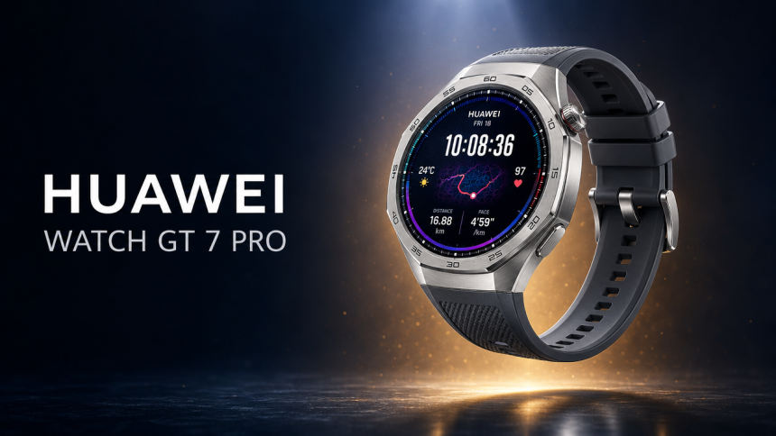 Huawei Watch GT 7 Pro, boîtier titane, visuel promo