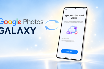 Samsung Galaxy affichant la synchronisation native de la Galerie vers Google Photos, OneDrive arrêté fin septembre 2026