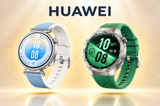 Huawei Watch GT 7 et GT 7 Pro, mise en valeur premium sans badge, fond clair crème et halo ambré