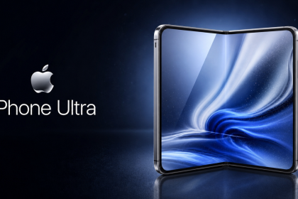 iPhone Ultra pliable format livre, rendu concept