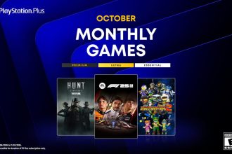 Key art officiel PlayStation Plus Monthly Games d'octobre 2026 : F1 25, Hunt: Showdown 1896 et Earth Defense Force: World Brothers 2